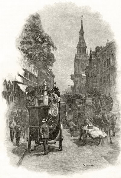 Cheapside and Bow Church Steeple, from 